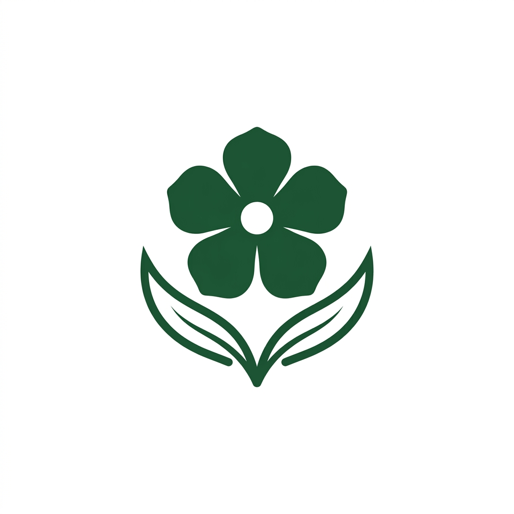 Simbol floral verde